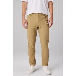 Fabletics The Don 5 Pocket Pant Classic Fit Tan Performance Golf Pants 32x30